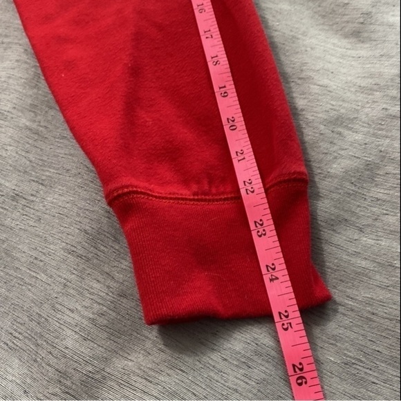 Nautica Red Navy Quarter Zip Pullover M Mock Neck Cotton Blend Layering Knit - Picture 6 of 9